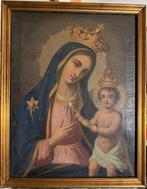 Scuola italiana (XIX), Firmato Carofiglio - Madonna con, Antiek en Kunst, Kunst | Schilderijen | Klassiek