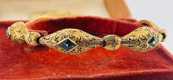 Armband - 18 karaat Geel goud Saffier, Bijoux, Sacs & Beauté, Bracelets