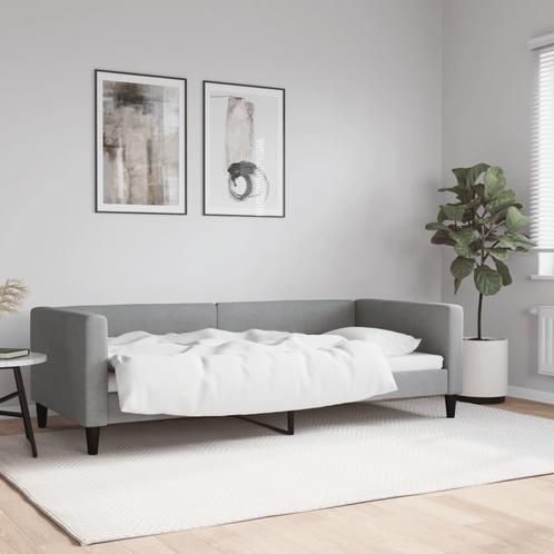 vidaXL Lit de repos gris clair 90x200 cm Tissu, Maison & Meubles, Chambre à coucher | Lits, Neuf, Envoi