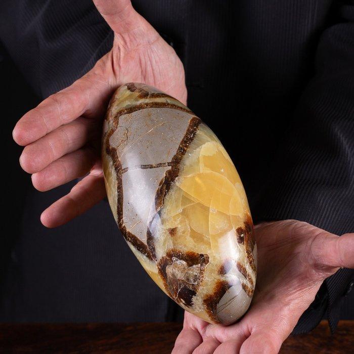 Shiva Lingam in Septaria: Aragoniet en Calciet - Hoogte: 200, Verzamelen, Mineralen en Fossielen