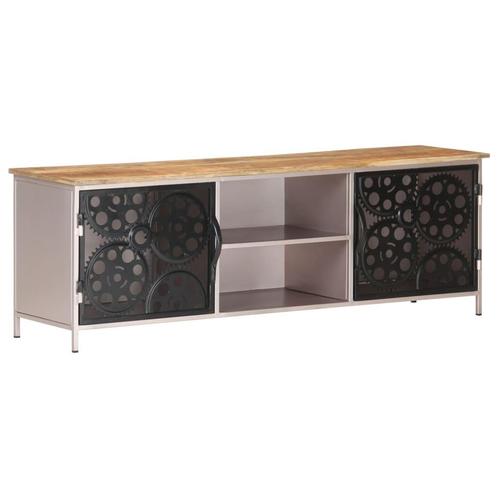 vidaXL Meuble TV 120x30x40 cm Bois de manguier brut, Maison & Meubles, Armoires | Mobilier de télévision, Neuf, Envoi