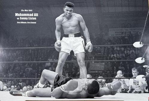 Mohammed Ali vs Sonny Liston - 25th May 1965, First Minute, Antiek en Kunst, Kunst | Tekeningen en Fotografie