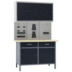 vidaXL Werkbank met drie wandpanelen en een kast, Doe-het-zelf en Bouw, Verzenden, Nieuw