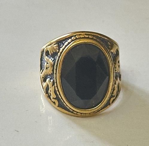 Ringen van het geloof voor mannen met Dra...gon en Zwart, Antiek en Kunst, Antiek | Boeken en Manuscripten
