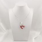 Koraal - Zilver - Oorbellen - Italiaans ambacht