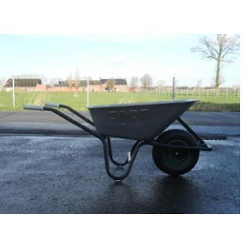 Kruiwagen gegalvaniseerde bak 90liter gelakt onderstel bouw, Tuin en Terras, Kruiwagens