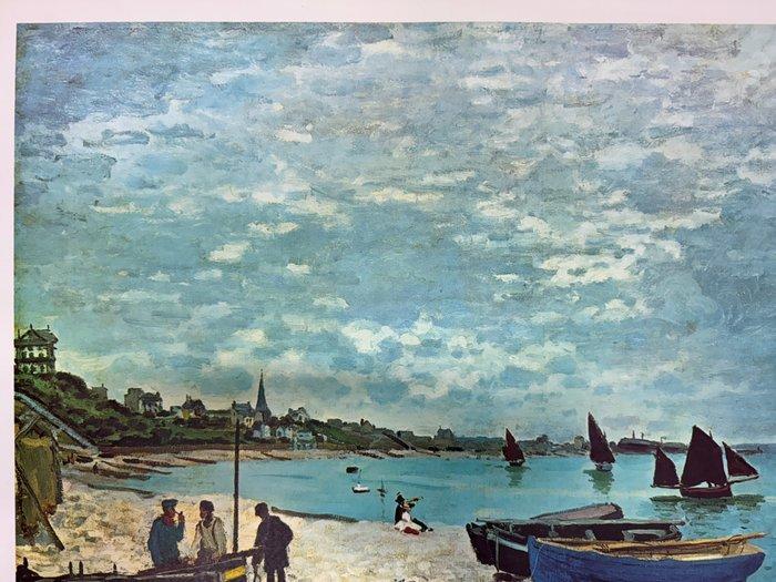 Claude Monet (1840-1926) - Bateaux sur la plage  Trouville, Antiek en Kunst, Antiek | Overige Antiek