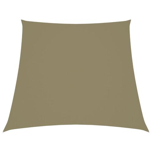 vidaXL Zonnescherm trapezium 3/4x3 m oxford stof beige, Tuin en Terras, Parasols, Nieuw, Verzenden