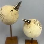 Ewa Budzowska - Sculpture, NO RESERVE- 2 BIRDS - 18 cm -, Antiquités & Art