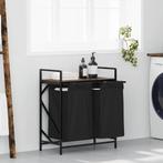 vidaXL Wasmand 2 vakken met plank gerookt eikenkleurig, Huis en Inrichting, Verzenden, Nieuw