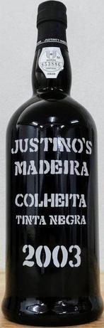 2003 Justinos Colheita Tinta Negra - Madeira - 3 Flessen, Verzamelen, Nieuw