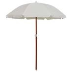 vidaXL Parasol met stalen paal 180 cm zandkleurig, Tuin en Terras, Verzenden, Nieuw