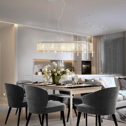 vidaXL Plafondlamp met kristallen kralen 104 cm, Huis en Inrichting, Lampen | Plafondlampen, Nieuw, Verzenden