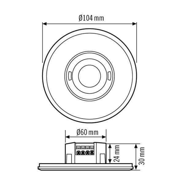 ESYLUX Interrupteur à Mouvement Plat (complet) - EP10428074, Bricolage & Construction, Éclairage de chantier, Envoi
