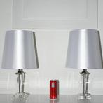 Tafellamp (2) - Kristal, Glas, Staal, Verchroomd, Een, Huis en Inrichting, Nieuw