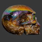 Sphalerite Titanium Aura Schedel Schedel - Hoogte: 10.9 cm -, Verzamelen, Mineralen en Fossielen