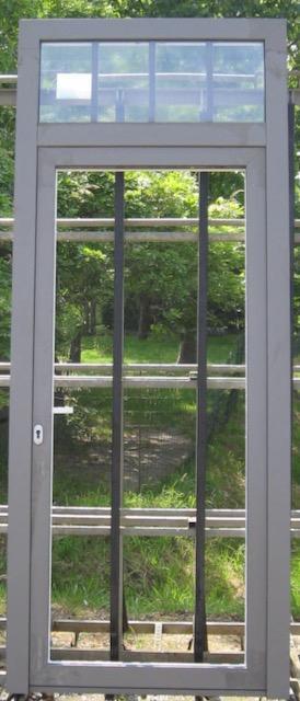 pvc buitendeur , deur , voordeur 104 x 257 wit / kwartsgrijs, Doe-het-zelf en Bouw, Deuren en Vliegenramen, Nieuw, Glas, Kunststof