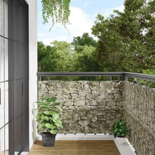 vidaXL Écran dintimité de balcon aspect pierre 500x90, Jardin & Terrasse, Clôtures de jardin, Neuf, Envoi