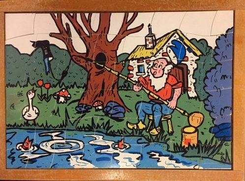 Vintage puzzel kabouter vist (zie afbeelding), Boeken, Schoolboeken, Verzenden