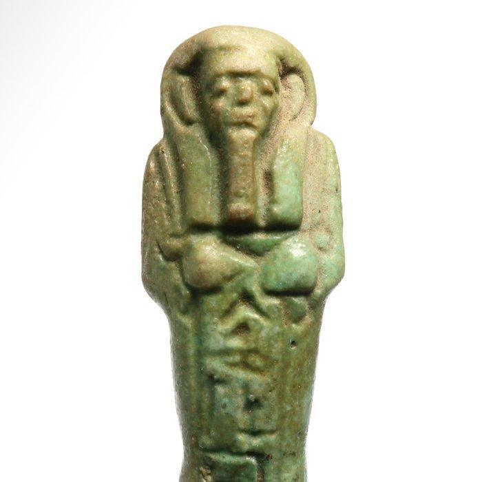 Oude Egypte, late periode Faience Shabti voor Qaa, Antiquités & Art, Antiquités | Autres Antiquités