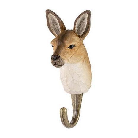 Houten kapstokhaak hout wandhaak kapstok Wildlife Kangoeroe, Maison & Meubles, Accessoires pour la Maison | Portemanteaux