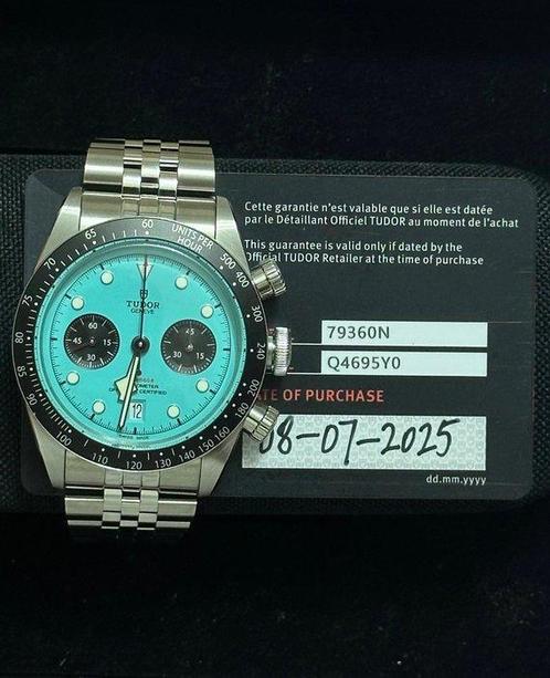 Tudor - Black Bay Chrono Flamingo Blue - 79360N - Homme -, Handtassen en Accessoires, Horloges | Antiek