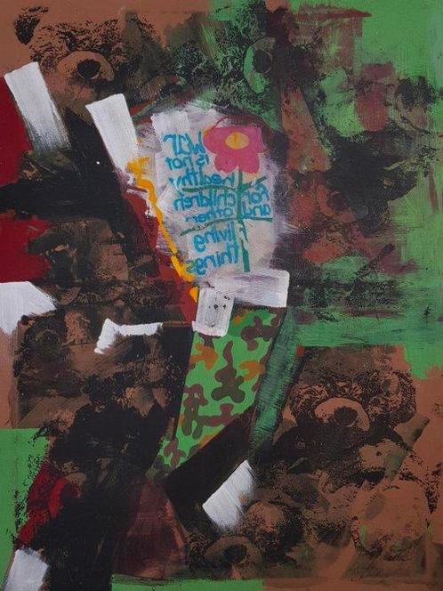 Estifanos Solomon - W.I.N.H.F.C.A.O.L.T - XXL, Antiek en Kunst, Kunst | Schilderijen | Modern