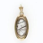Pendentif - 14 carats Or jaune Quartz - Toermalijnkwarts
