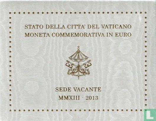 Vaticaan 2 euro 2013 (folder) Sede Vacante, Postzegels en Munten, Munten | Europa | Euromunten, Losse munt, Verzenden