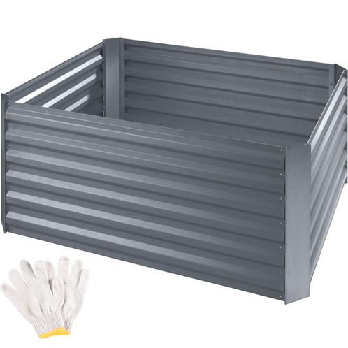 tectake Hoge plantenbak Salvia 600l verzinkt 120x90x57cm - z, Tuin en Terras, Bloembakken en Plantenbakken, Verzenden