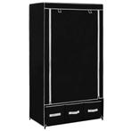 vidaXL Kledingkast 87x49x159 cm stof zwart, Huis en Inrichting, Kasten | Kleerkasten, Verzenden, Nieuw