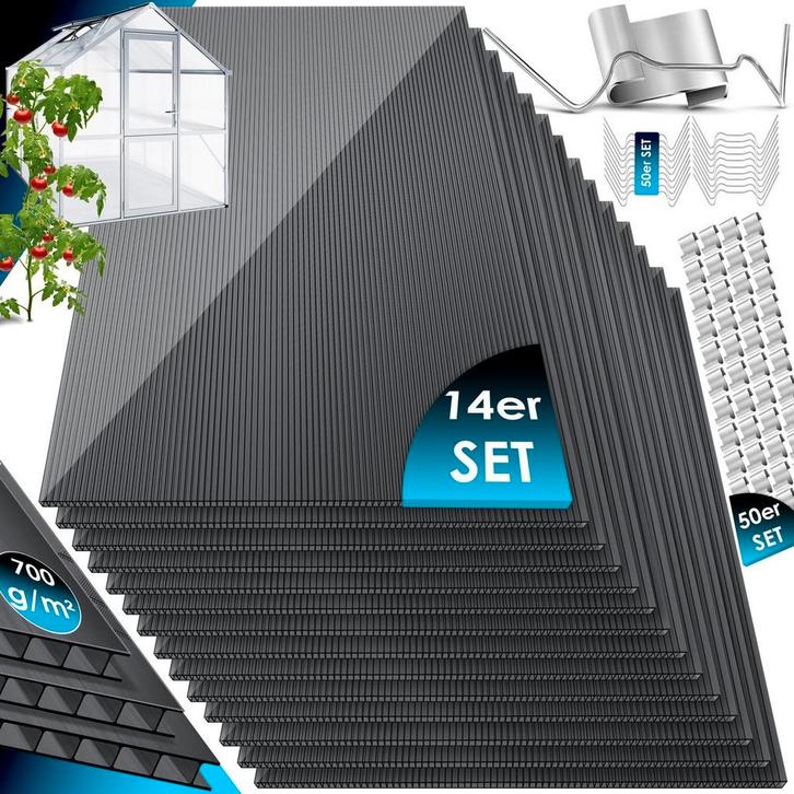 Dakplaten - 14 stuks - Polycarbonaat Platen - 150x70cm - Ant, Huis en Inrichting, Woonaccessoires | Overige, Verzenden