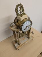 Pendule Empire Marmer, Brons, Messing - 1850-1900 - Empire, Antiek en Kunst, Antiek | Klokken