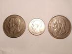 Belgique. Léopold II. 5, 20 Francs 1874/1955, 3 coins (Sans, Postzegels en Munten