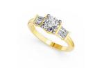 Zonder Minimumprijs - Ring - 14 karaat Geel goud - 1.30ct., Handtassen en Accessoires, Ringen, Nieuw