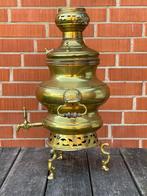 Samovar - Antiek Deens messing samovar – Vaas op hoge, Antiek en Kunst