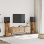 vidaXL Speakerstandaards 2 st 30x30x80 cm bewerkt hout oud, Audio, Tv en Foto, Luidsprekerboxen, Verzenden, Nieuw