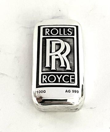 100 gram - Zilver .999 - -No Reserve- Rolls Royce  (Zonder