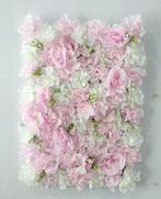 Flowerwall flower wall 40*60cm. 26 zachtroze wittinten rozen, Nieuw