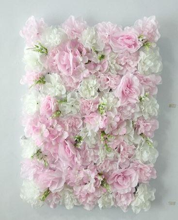 Flowerwall flower wall 40*60cm. 26 zachtroze wittinten rozen, Hobby en Vrije tijd, Knutselen, Nieuw