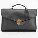 Longchamp - Black Leather Briefcase with Gold-Tone Hardware, Nieuw