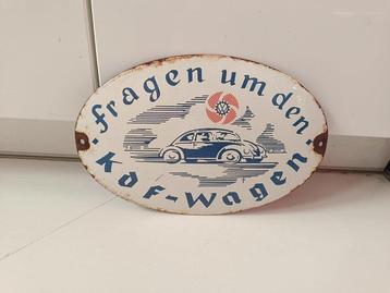 KdF- Wagen - Enseigne en émail - Émail, Métal beschikbaar voor biedingen