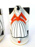 Serre-livres (2) - Porcelaine - Pierrot, Pierrette, Antiek en Kunst