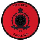 Niue. 2 Dollars 2023 1oz $2 NZD Niue Lucky Clover Cyber Red