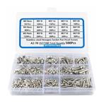 A2-70 RVS inbusbouten assortiment, met moeren M3–M5 (500 st, Verzenden, Nieuw