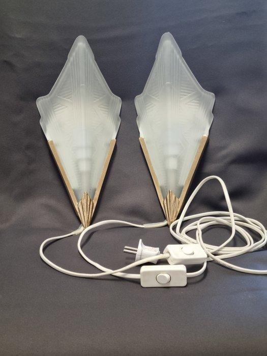 IKEA - Wandkandelaar - Glas - Een paar wandlampen Lyrik,, Antiek en Kunst, Kunst | Designobjecten