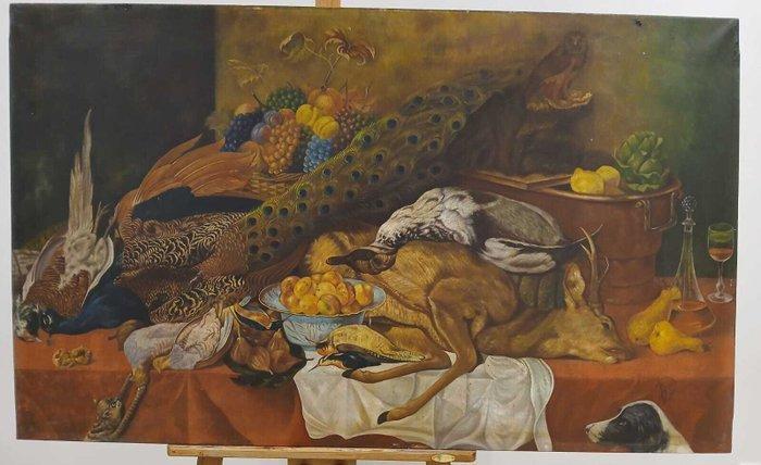 Europese school (XX) - NO RESERVE - Bodegón de caza - XL, Antiek en Kunst, Kunst | Schilderijen | Klassiek