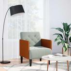 vidaXL Fauteuil met armleuningen Lichtgrijs 55 cm Fluweel, Huis en Inrichting, Fauteuils, Verzenden, Nieuw