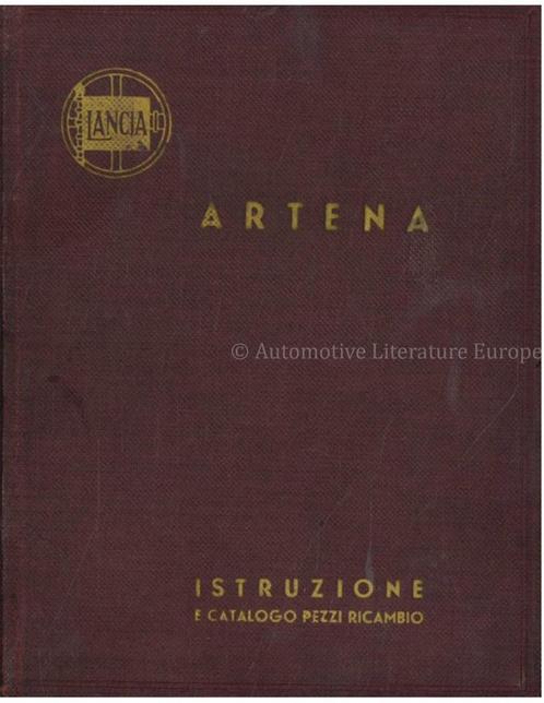 1934 LANCIA ARTENA INSTRUCTIEBOEKJE & ONDERDELENBOEK, Auto diversen, Handleidingen en Instructieboekjes