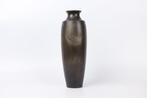 Vaas - Koper - Japan - Yoshimitsu  bronzen vaas met vogel-, Antiek en Kunst